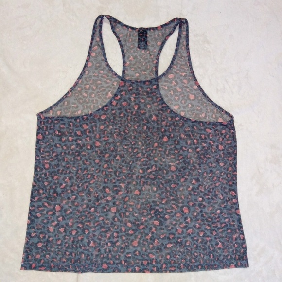 Victoria's Secret Sport Sheer Animal Print Racer Back Tank size L - Picture 2 of 8